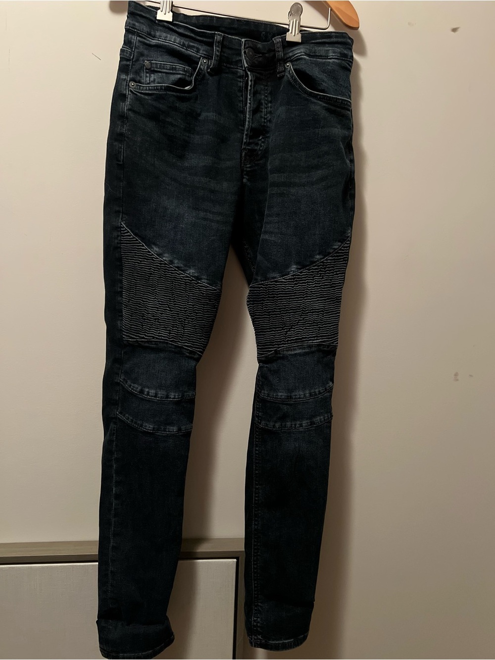 Men's Divided H&M Dark Wash Slim Moto Jeans 30x30